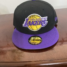 New Era Los Angeles Lakers 2Tone 59Fifty Fitted Men's Hat Black Preowned