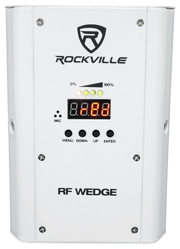 6) Rockville RF WEDGE WHITE RGBWA+UV Battery Wireless DMX Lights+Bags+Controller - Picture 5 of 12