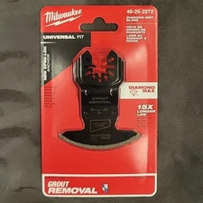 Milwaukee Diamond Grit Blade Grout Removal Universal Fit #49-25-2272 Diamond Max
