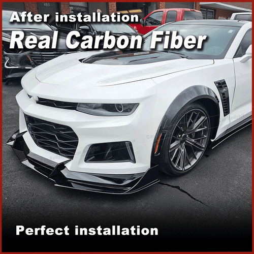Spoiler in carbonio labbro anteriore adatto per Chevrolet Camaro 2016-2020 - Foto 3 di 10