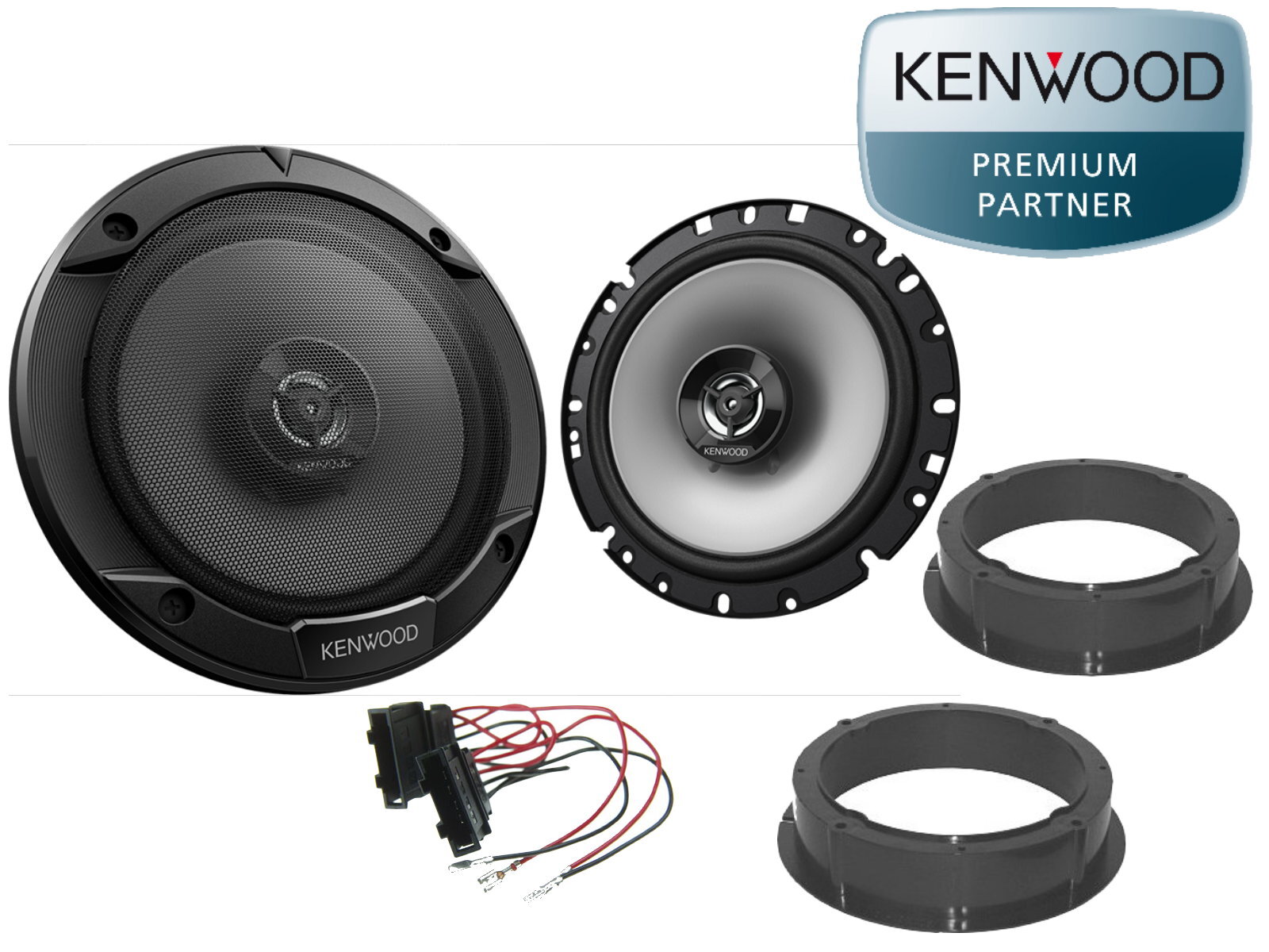 Kenwood passend für VW Passat B6 3C Lautsprecher Boxen Set Tür Vorn 300 W