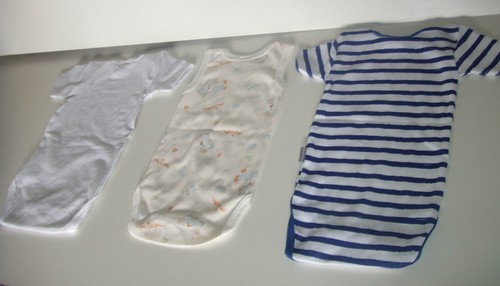 ABSORBA LOT DE 3 BODYS GARÇON 6 MOIS MANCHES COURTES ET SANS MANCHES - Picture 6 of 12