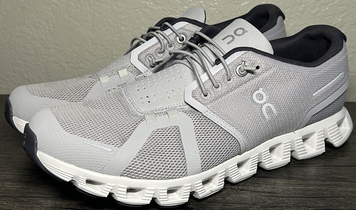 On Cloud 5 Glacier Gray White Cloudtec Running Shoes On Cloud 5 Glacier Gray White Cloudtec Running Shoes