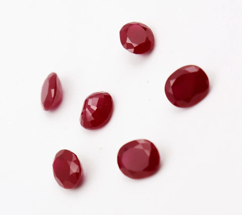 Ruby Opaque Oval AAA Rated Lab Created Ruby Opaque Loose Gemstone9x11 to 16x22mm - Image 2 of 4
