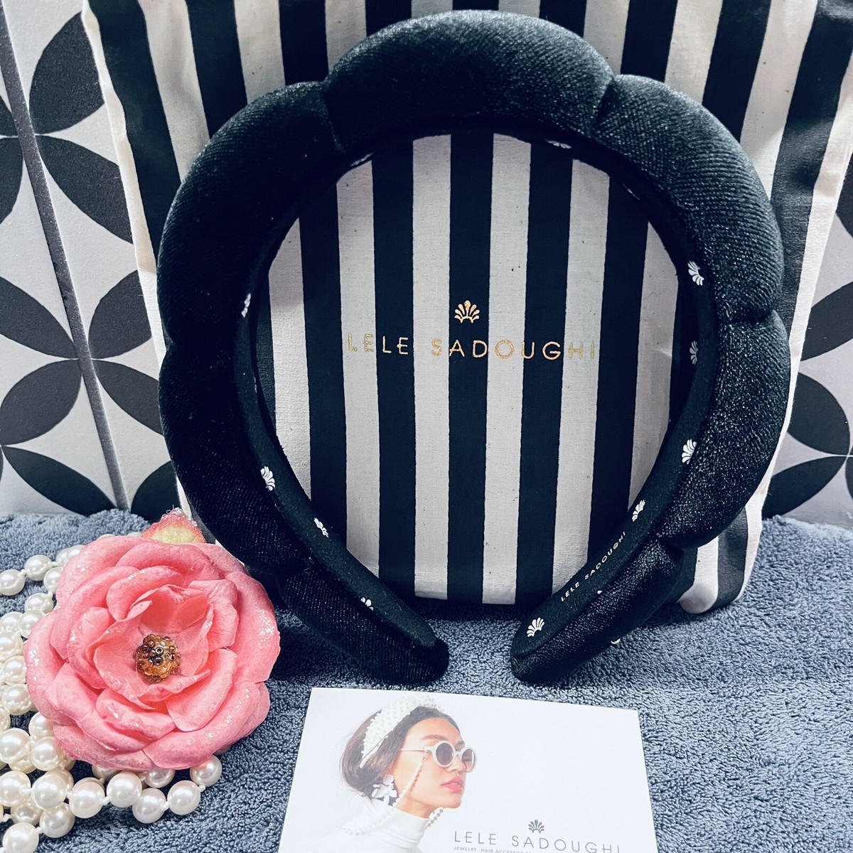 LELE SADOUGHI BLACK VELVET CLASSIC HEADBAND Brand new | eBay