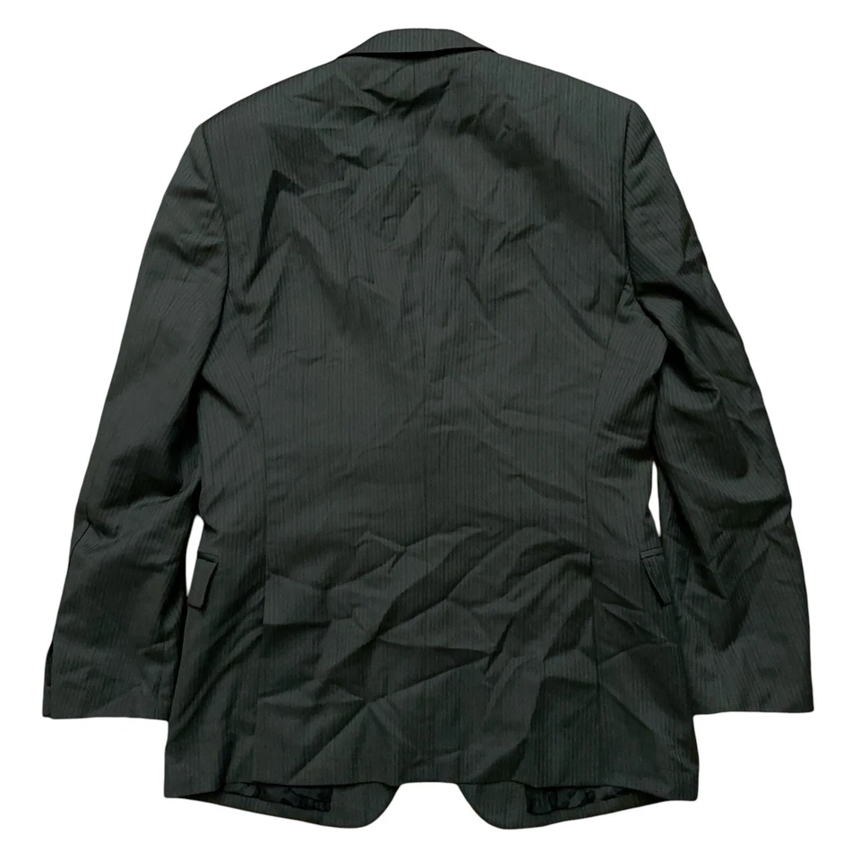 Versace Collection Blazer Jacket Mens US 40 EU 50 Sports Coat Wool Gray Striped - Image 2 of 4