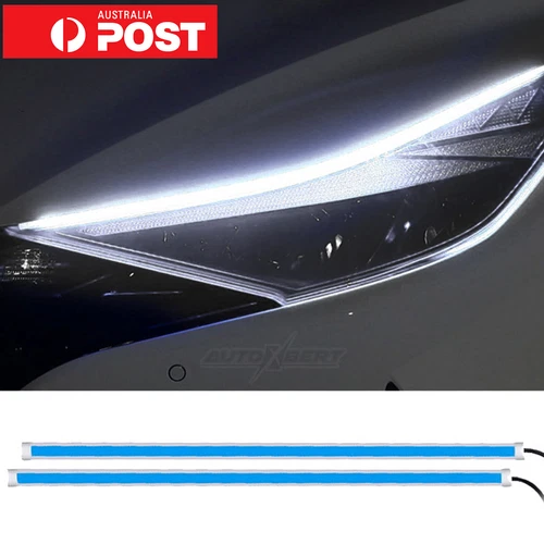 Pair 45cm Sequential LED StripIndicator Turn Signal DRL Daytime Running Light - Picture 14 of 14