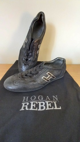 SCARPE HOGAN REBEL DONNA TAGLIA 37,5 NERO NERE | eBay