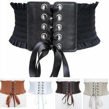 femmes ébouriffé lacet corset Ceinture élastique large taille enveloppant Robe