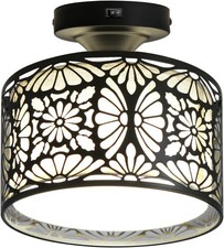 Facon 8-1/2'' LED RV Pendant Dining Table Light with Switch, Decorative Fabri...