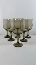 Libbey Tawny Accent Iced Tea / Water Goblets Set of 6 Vintage 1970s USA