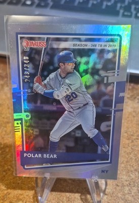 2020 Panini Donruss - Nickname Variation Pete Alonso #204 Season Stat Line Polar