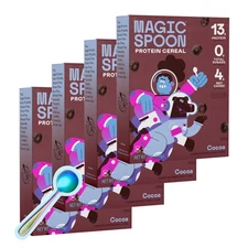 Magic Spoon Cocoa Protein Cereal - Sugar Free, Keto Friendly - 4 Pack