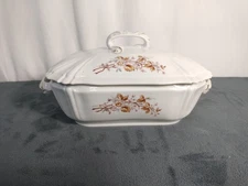 Vintage Altrohla Austria CR A Porcelain Covered Tureen  Floral Gold Trim