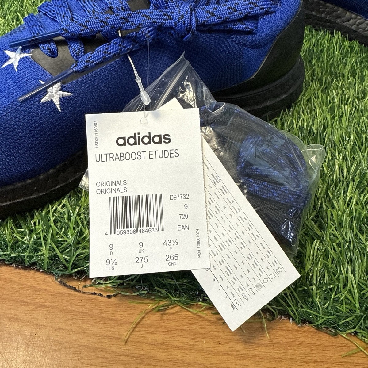 DS Adidas Etudes Études x UltraBoost Uncaged Bold Blue Size 
