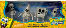 SpongeBob Mini Skeleton Figures 4 Pack Squidw...