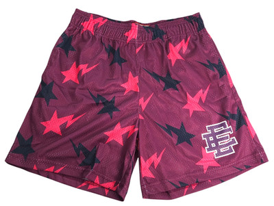 Eric Emanuel EE Basic Shorts Mens Size Medium Bape X Miami Purple Pink Black New