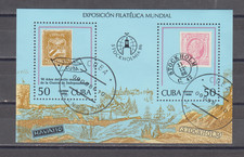 1CUBA :  1986 -   SOUVENIR SHEET - SCOTT #  2879  STAMP ON STAMP