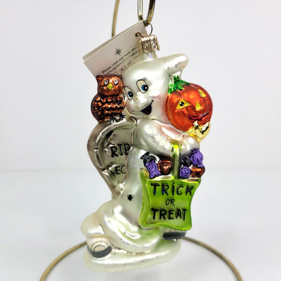 Christopher Radko Super Silly Us Halloween Ornament Ghost Trick or Treat w/ Tag