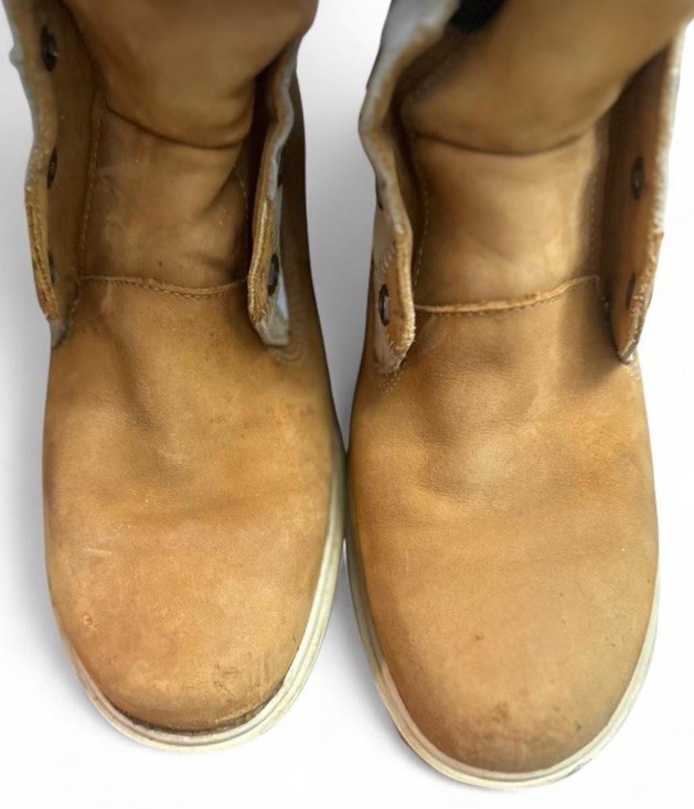 Rare Timberland Patchwork Boots Needs Repair Sz 8… - image 2