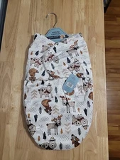 Sandy & Simon Forest Friends Baby Swaddle Blanket 0-3 Months Fleece Bear Fox New