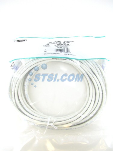 Panduit UTPSP25Y Cat6 Network Modular Patch Cable/Cord, 25 Ft Off-White ~STSI - Picture 2 of 4