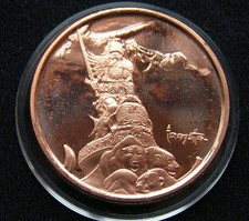 Frank Frazetta Silver Warrior 1 Oz AVDP Kupfer Copperround