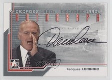 2013-14 ITG Decades 1990s Auto Silver Jacques Lemaire #A-JLE Auto HOF nd3