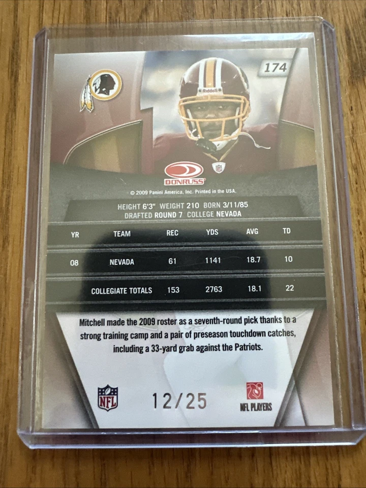 2009 Donruss Gridiron Gear - Rookie Marko Mitchell #174 Gold O's /100 (RC) - Image 2 of 2