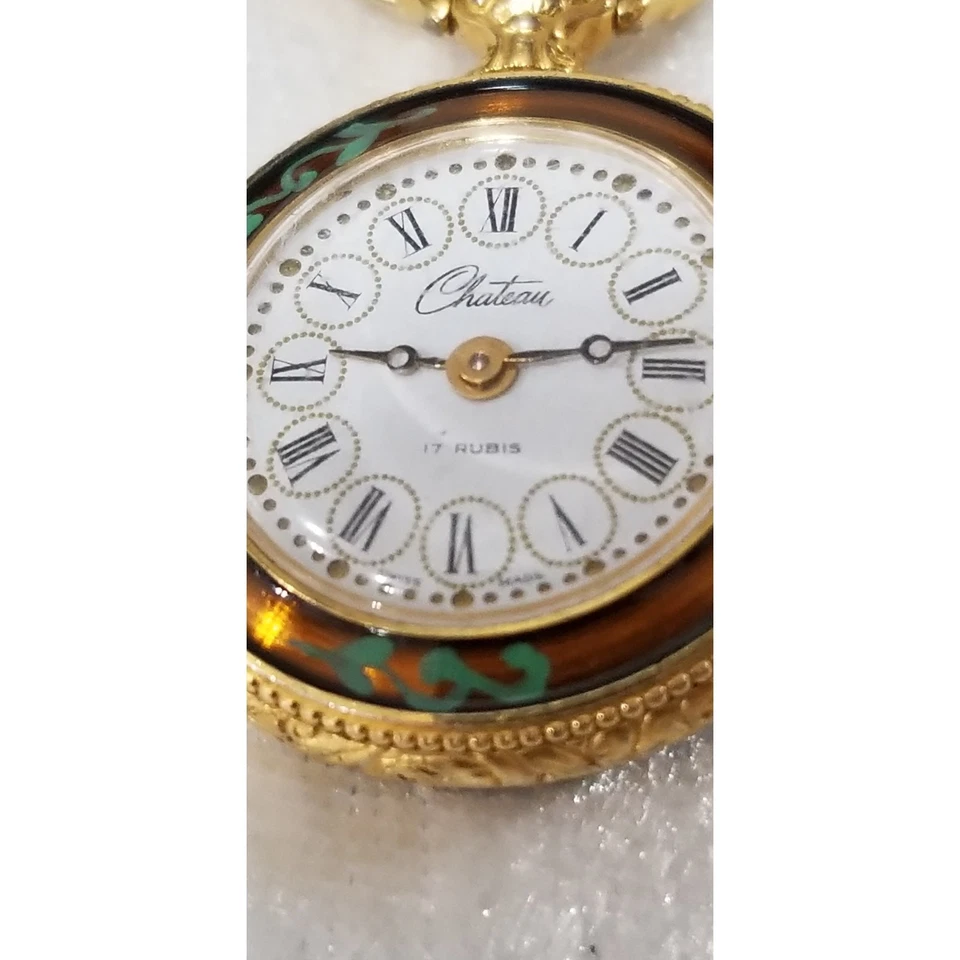 Reloj Chateau 1" 1/2" Cadena 17 Rubis Hecho en Suiza 1.1566 Foto 2 de 4