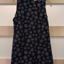 alice + olivia navy floral embroidered lace sleeveless short dress size 6