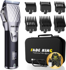  Professional Hair Clippers for Men - Cordless Hair Clippers Clipper, Silver B
