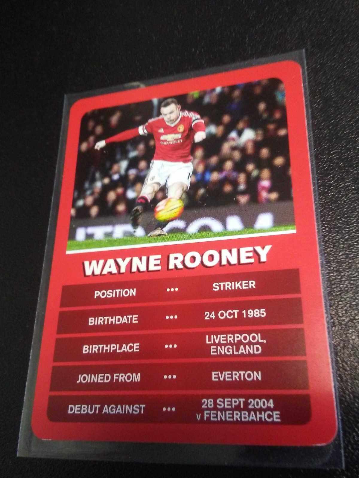 Manchester United Red Border Card Wayne Rooney
