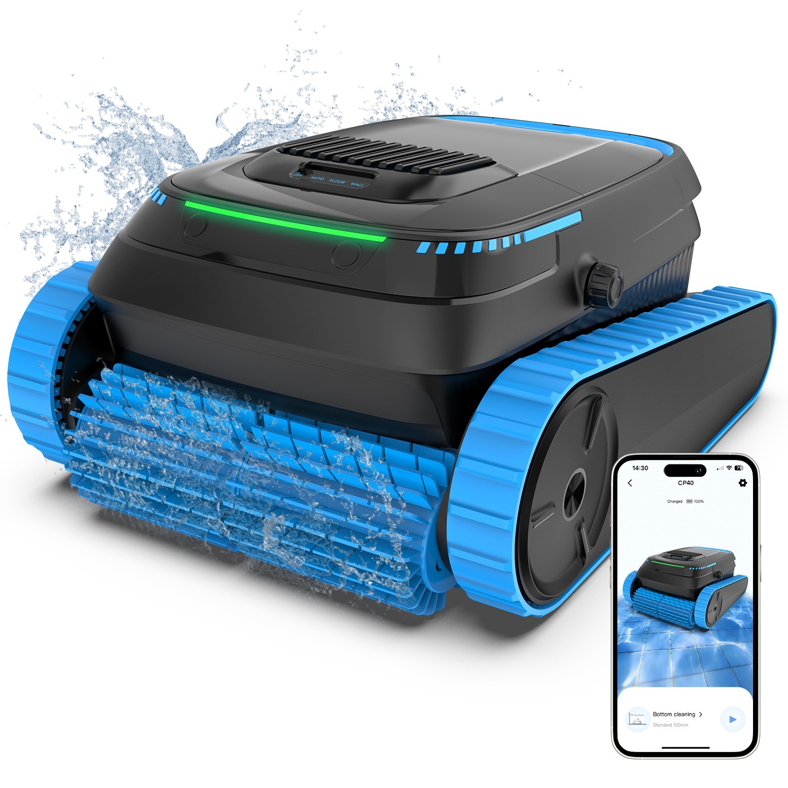 AIRROBO CP40 Cordless Robotic Pool Cleaner for Inground & Above Ground Pool APP
