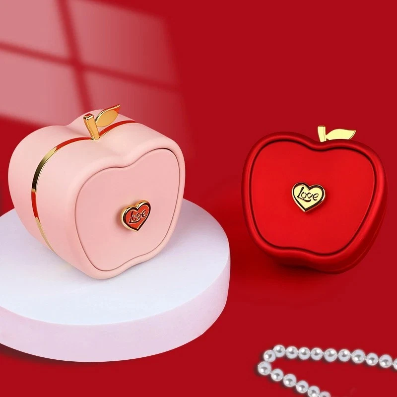 Joyero de manzana roja de calidad duradera collar regalos para mujeres y novias Foto 4 de 4