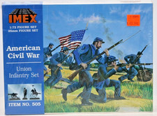 IMEX 505 American Civil War 1:72 Scale 25 mm 50 pc. Union Infantry Set Sealed
