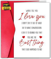 Valentines Day Card for Him Her, Funny V-Day Greeting Card for Boyfriend Husband