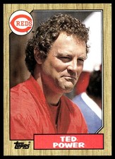 Ted Power 1987 Topps #437 Cincinnati Reds MLB READ FREE SHIPPING AutographDen