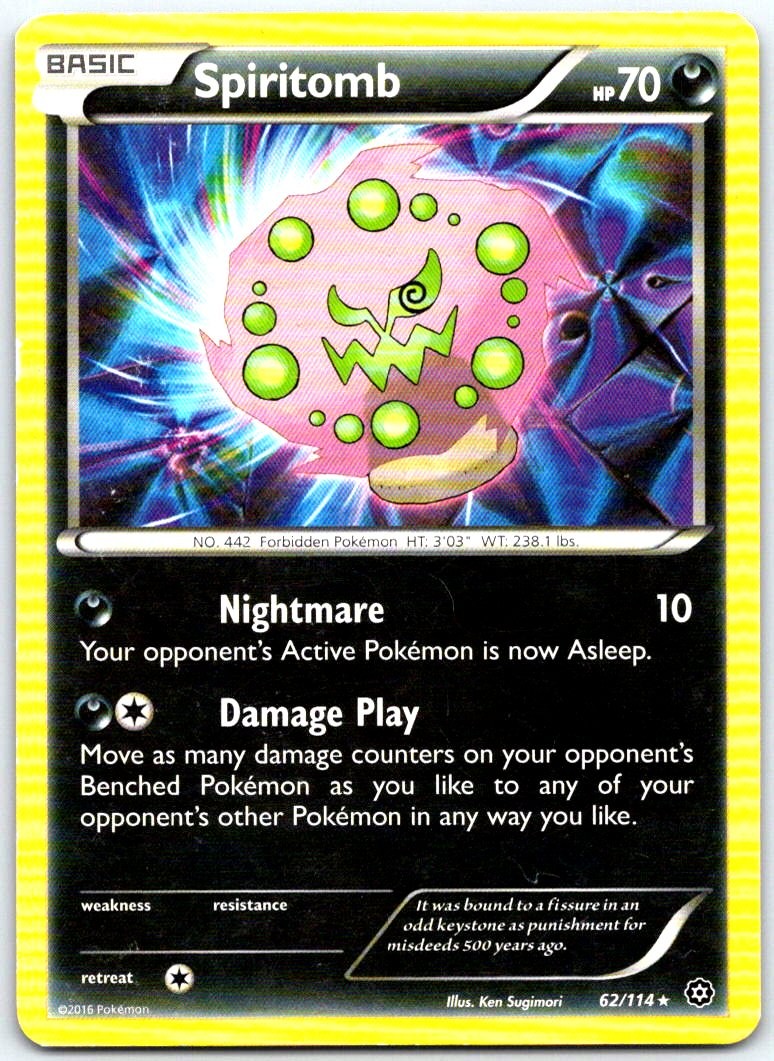 Spiritomb 62/114 XY - Steam Siege MP Pokemon TCG