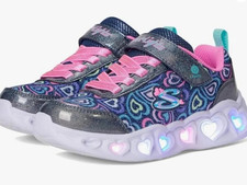 Skechers Girls Heart Lights - Boogie Love' Size 3" Brand New In Original Box