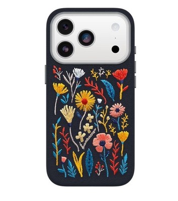 Otterbox iPhone 17 Pro Case Symmetry Cactus Leather Enchanted Garden Blue Floral