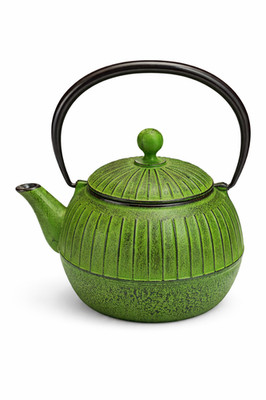 Joyce Chen Cast Iron Teapot 18oz Green Tetsubin w/ Infuser Japan