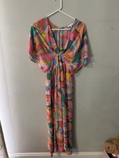 Olivaceous Beachy Wrap Around Dress Small Womens