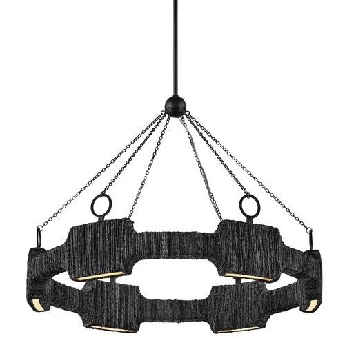 Hinkley Lighting 34106 Raffi 30"W Ring Chandelier - Carbon Black - Picture 1 of 6