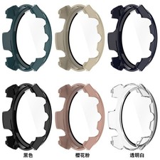 PC+Tempered Film Integrated Watch Protective Case Cover for Garmin Forerunner965