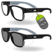 Lightweight Anti-Fog Safety Glasses - Clear Gray Lenses