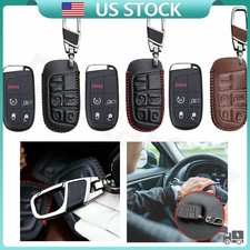 For Jeep Grand Cherokee Chrysler Dodge Fiat Remote Key Fob Cover Ring Chain Case For Jeep Grand Cherokee Chrysler Dodge Fiat Remote Key Fob Cover Ring Chain Case