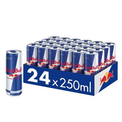 Red Bull Energy Drink Classic 24 Dosen Koffein Taurin Vitamine B-Gruppe 250ml