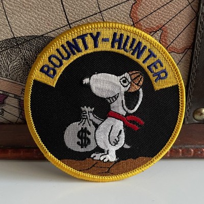 SNOOPY Patch Kopfgeldjäger Charlie Brown Peanuts Schulz Aufnähen Bügelbild Abzeichen