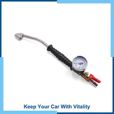 Pack1 Dial Tire Inflator Gauge Flexible Hose 220 PSI Air Chuck Pneumatic